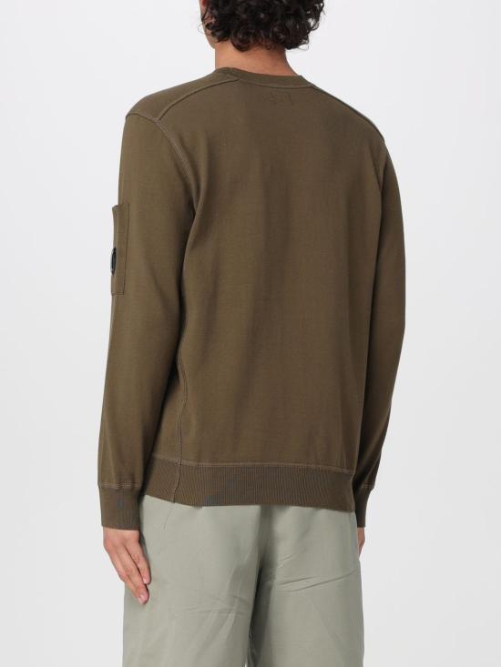 26SS 씨피 컴퍼니 코튼 씨 아일랜드 크루넥 렌즈 스웨터 20CMKN102A110560A 683 Green - C.P. COMPANY