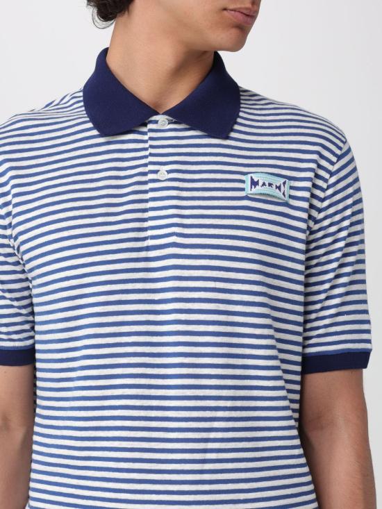 26SS 마르니 폴로 티셔츠 POMU0052LXUTL015 STB56 Blue - MARNI