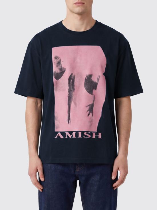 26SS 아미시 반팔 티셔츠 AMU144CR580569 C0073 Black