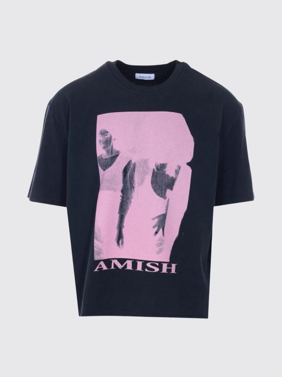 26SS 아미시 반팔 티셔츠 AMU144CR580569 C0073 Black - AMISH