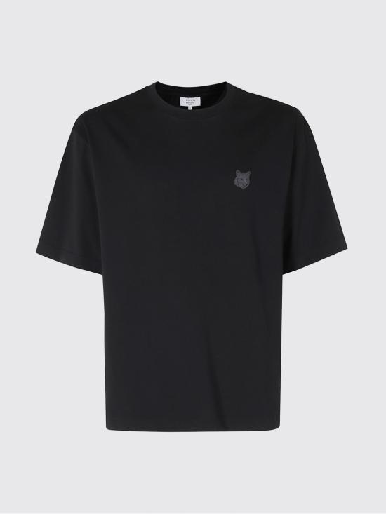26SS 메종키츠네 폭스 헤드 오버사이즈 티셔츠 PM00109KJ0119 P199 Black - MAISON KITSUNE