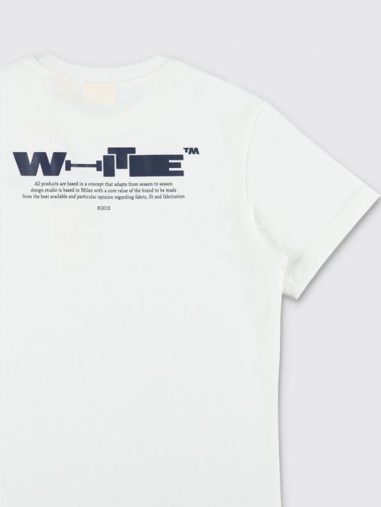 26SS [키즈] 오프화이트 티셔츠 OBAA002S26JER00A 100 White - OFF WHITE