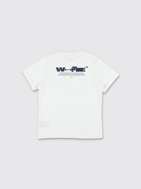 26SS [키즈] 오프화이트 티셔츠 OBAA002S26JER00A 100 White - OFF WHITE