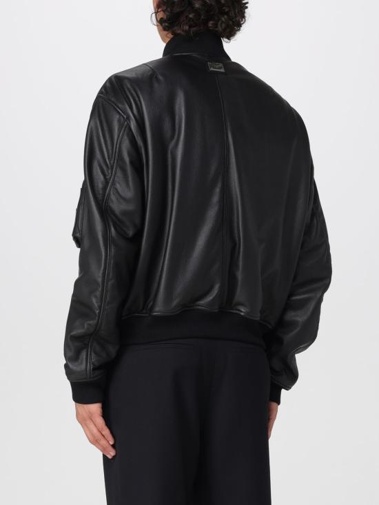 26SS 돌체앤가바나 가죽 자켓 G9BBMLHULY3 N0000 Black - DOLCE & GABBANA