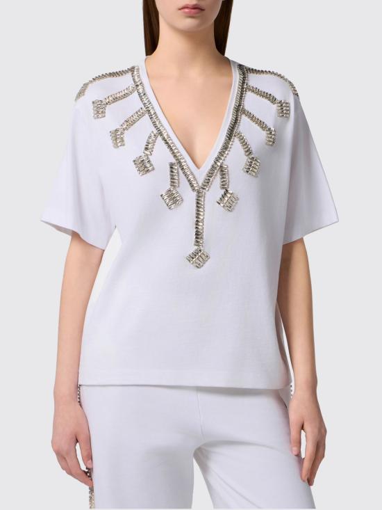 26SS 필립 플레인 반팔 티셔츠 PAFCWTK3938PJY002N 01 White