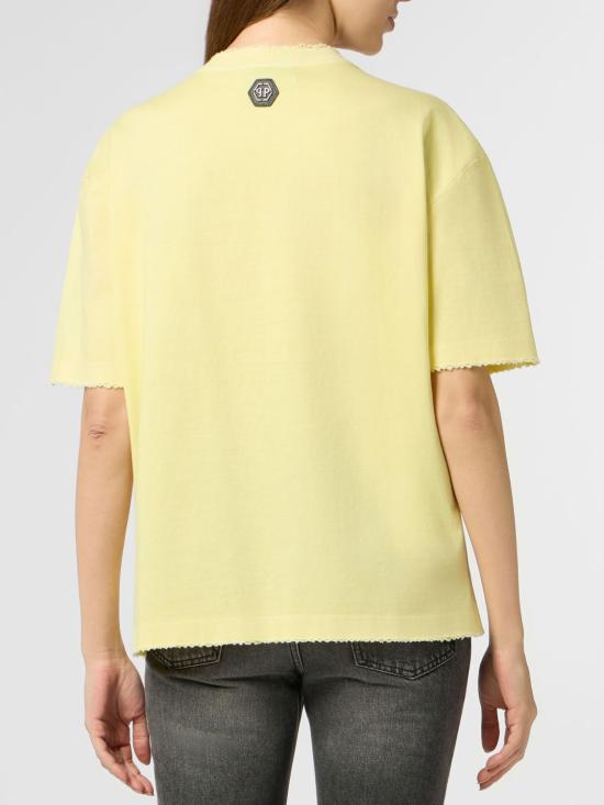 26SS 필립 플레인 반팔 티셔츠 PAFCWTK3933PJY002N 09 Yellow - PHILIPP PLEIN