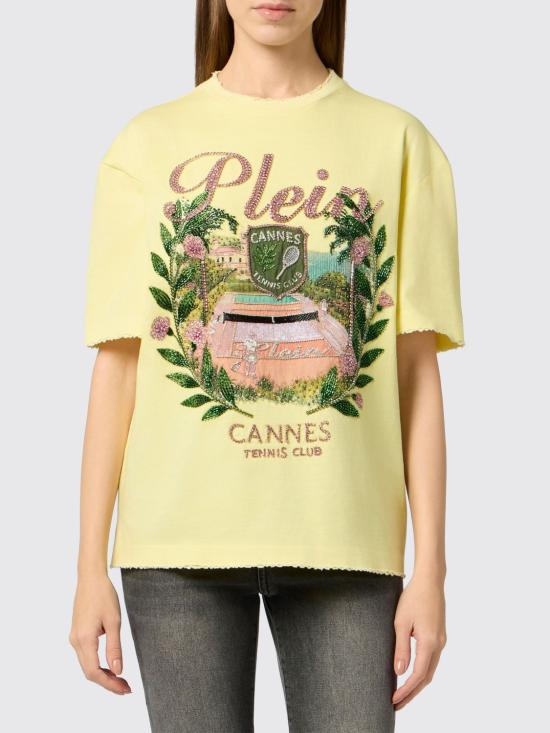 26SS 필립 플레인 반팔 티셔츠 PAFCWTK3933PJY002N 09 Yellow