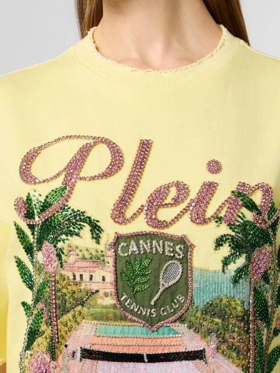26SS 필립 플레인 반팔 티셔츠 PAFCWTK3933PJY002N 09 Yellow - PHILIPP PLEIN
