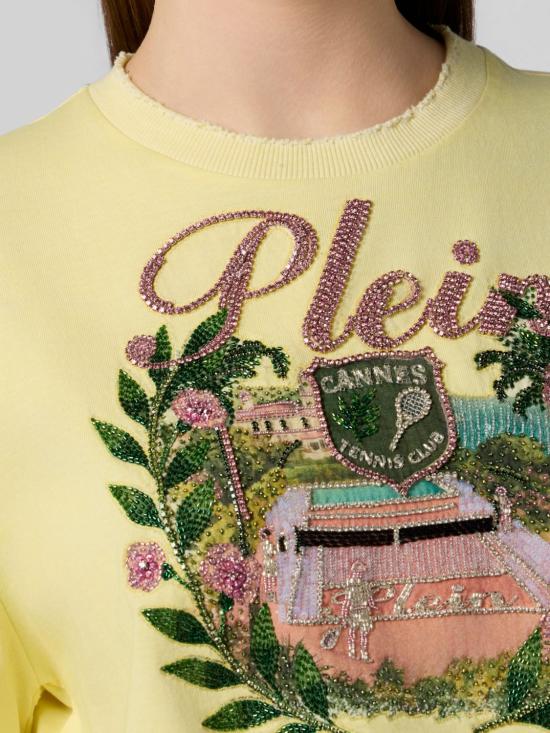 26SS 필립 플레인 반팔 티셔츠 PAFCWTK3934PJY002N 09 Yellow - PHILIPP PLEIN