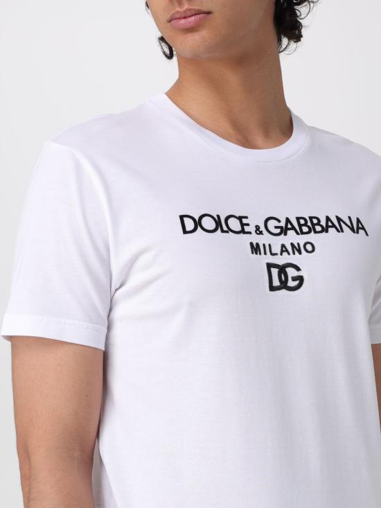26SS 돌체앤가바나 DG 엠브로이더리 코튼 티셔츠 G8PD7ZG7P0H W0800 White - DOLCE & GABBANA