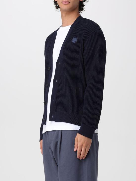 26SS 메종키츠네 가디건 QM00503KT1189 413 Navy - MAISON KITSUNE