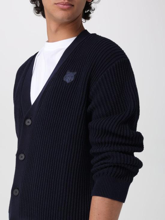 26SS 메종키츠네 가디건 QM00503KT1189 413 Navy - MAISON KITSUNE