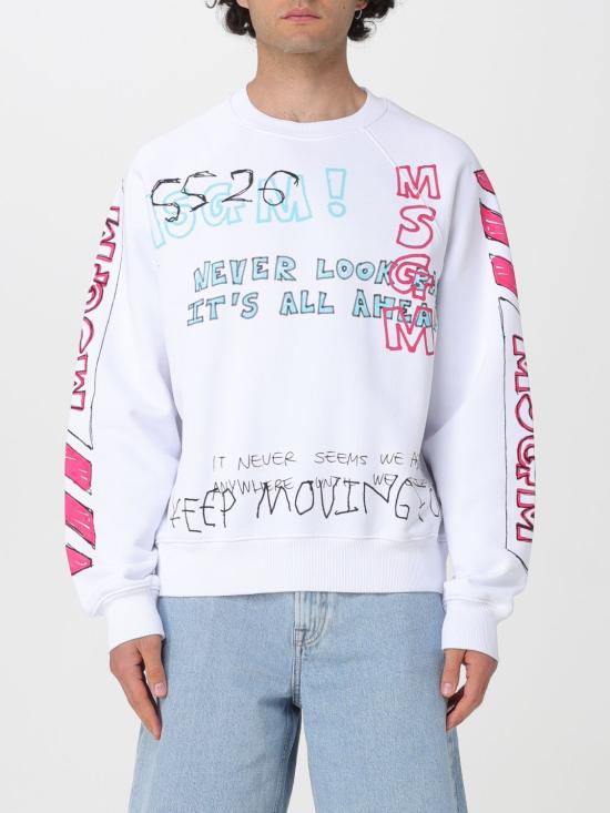 26SS 엠에스지엠 긴팔 티셔츠 4040MM112SE267090 01 White