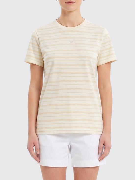 26SS 메종키츠네 반팔 티셔츠 QW00105KJ7034 0517 Beige
