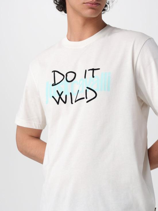 26SS 저스트까발리 반팔 티셔츠 80OAHT09CJ500 004 White - JUST CAVALLI