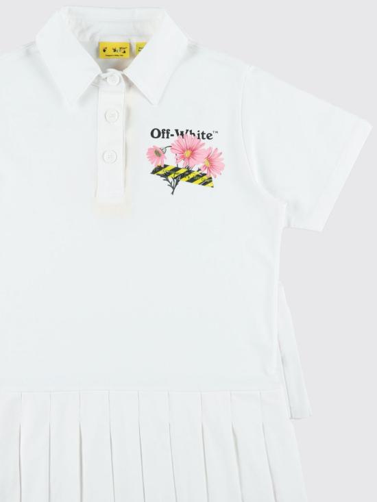 26SS [키즈] 오프화이트 원피스 OGDH007S26JER001 100 White - OFF WHITE