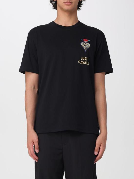 26SS 저스트까발리 반팔 티셔츠 80OAHE24CJ110 899 Black