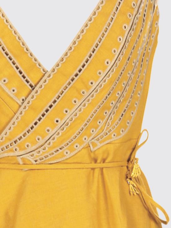 26SS 팜 리오 롱 원피스 347776 L0032 Yellow - FARM RIO