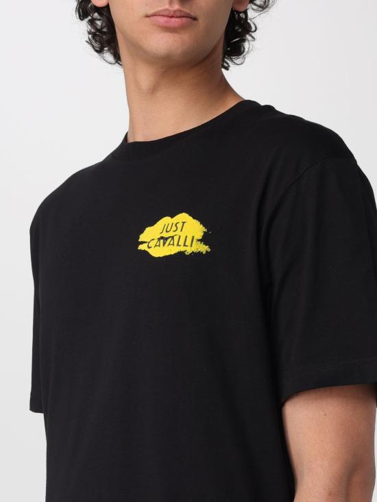 26SS 저스트까발리 반팔 티셔츠 80OAHT17CJ500 899 Black - JUST CAVALLI