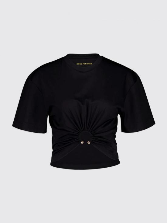 26SS 파코라반 반팔 티셔츠 23AJTO539CO0485 P001 Black - PACO RABANNE