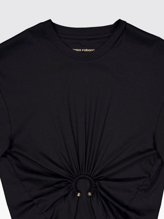 26SS 파코라반 반팔 티셔츠 23AJTO539CO0485 P001 Black - PACO RABANNE