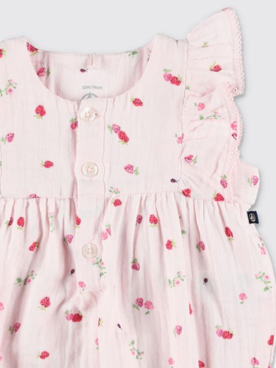 26SS [키즈] 쁘띠바또 오버롤 A0F15 01 Pink - PETIT BATEAU