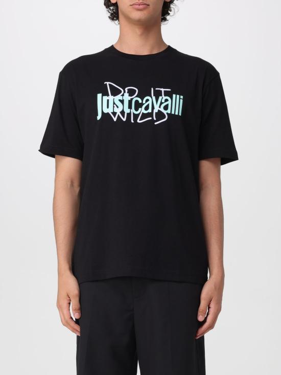 26SS 저스트까발리 반팔 티셔츠 80OAHT09CJ500 899 Black