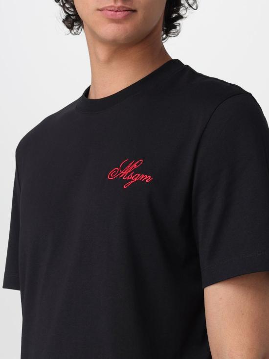 26SS 엠에스지엠 반팔 티셔츠 4040MM123D267002 99 Black - MSGM