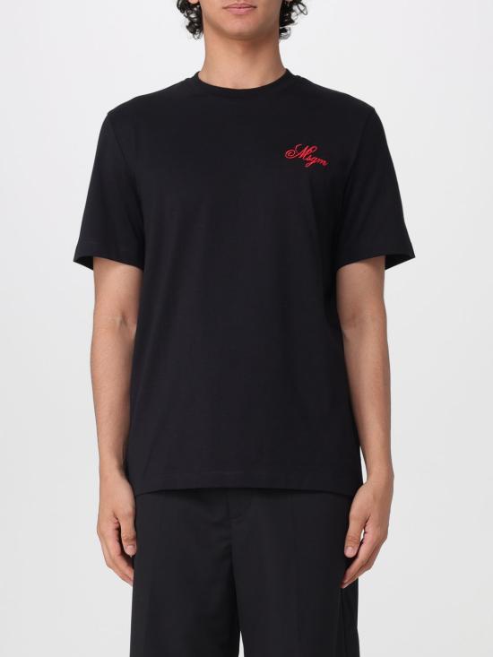 26SS 엠에스지엠 반팔 티셔츠 4040MM123D267002 99 Black