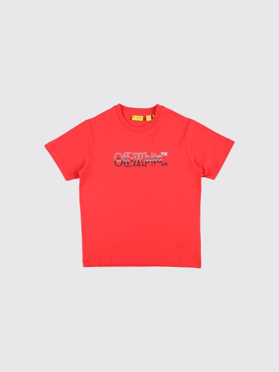 26SS [키즈] 오프화이트 티셔츠 OBAA002S26JER001 600 Red