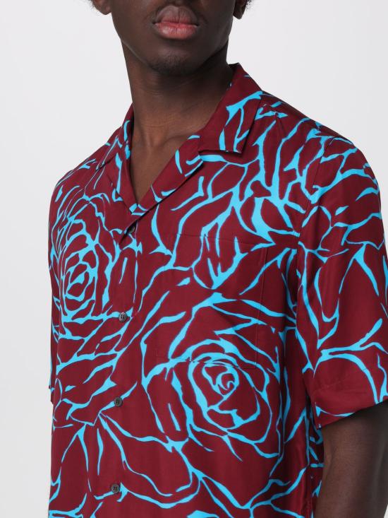 26SS 드리스 반 노튼 반팔 셔츠 0207423244 358 Burgundy - DRIES VAN NOTEN