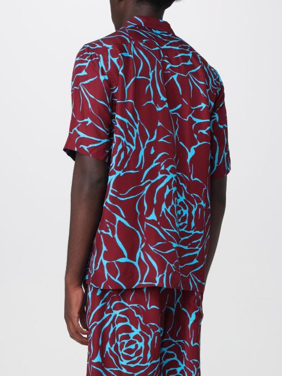 26SS 드리스 반 노튼 반팔 셔츠 0207423244 358 Burgundy - DRIES VAN NOTEN