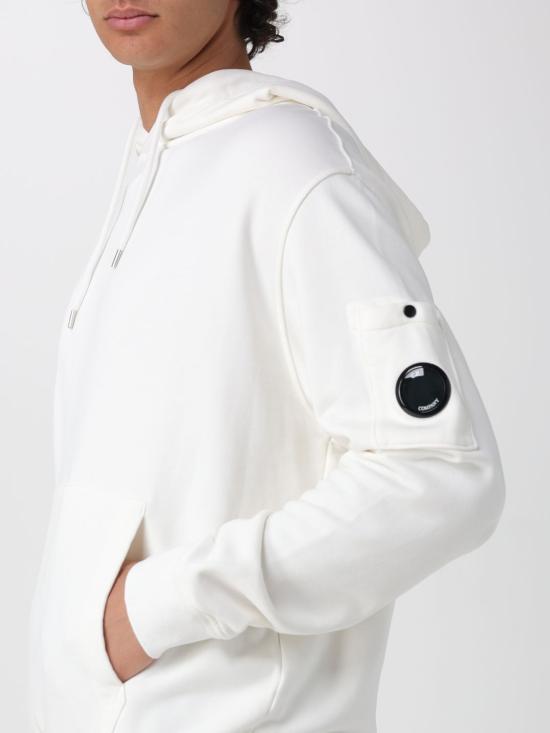 26SS 씨피 컴퍼니 후드 티셔츠 20CMSS037A110044G 103 White - C.P. COMPANY