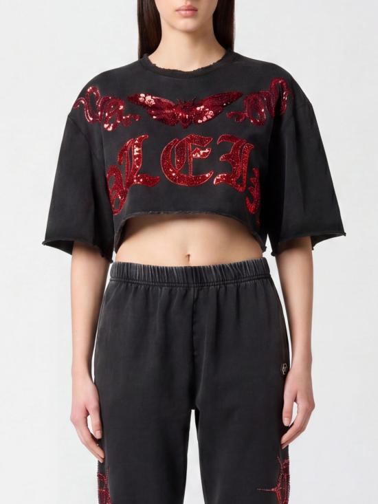26SS 필립 플레인 반팔 티셔츠 SAFCWTK3870PTE004N 02 Black