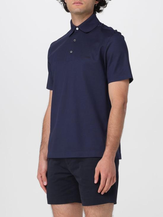 26SS 에르메네질도제냐 폴로 티셔츠 RUH348A3H794 B07 Blue - ERMENEGILDO ZEGNA