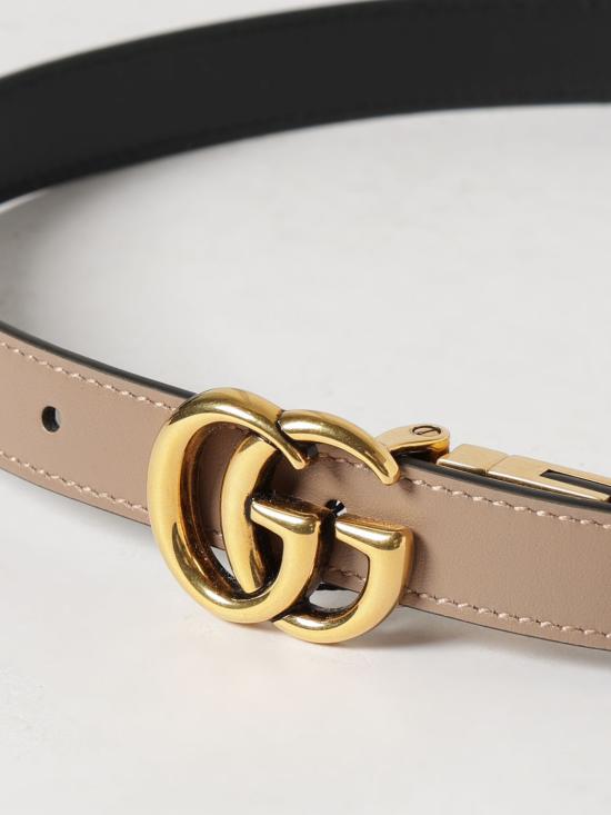 26SS 구찌 GG 마몽 리버시블 씬 벨트 6594180YATC 5793 Pink - GUCCI