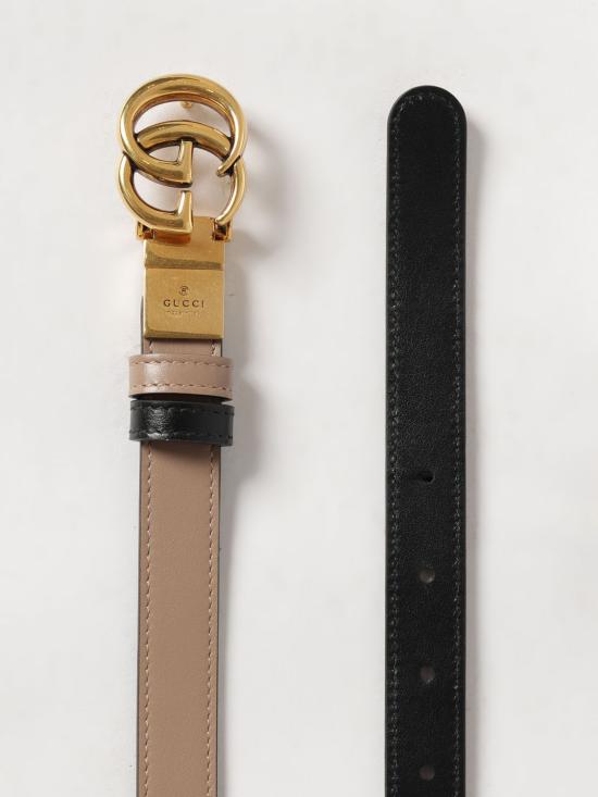 26SS 구찌 GG 마몽 리버시블 씬 벨트 6594180YATC 5793 Pink - GUCCI