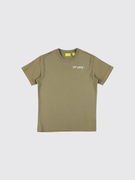 26SS [키즈] 오프화이트 티셔츠 OBAA002S26JER005 311 Green