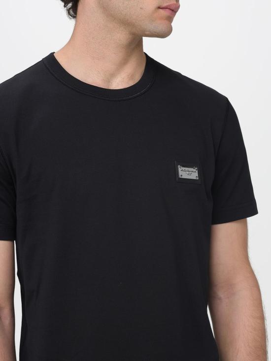 26SS 돌체앤가바나 반팔 티셔츠 G8PT1TG7F2 N0000 Black - DOLCE & GABBANA