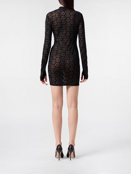 26SS 필립 플레인 숏 원피스 SAFCWRG3448PTE003N 02 Black - PHILIPP PLEIN