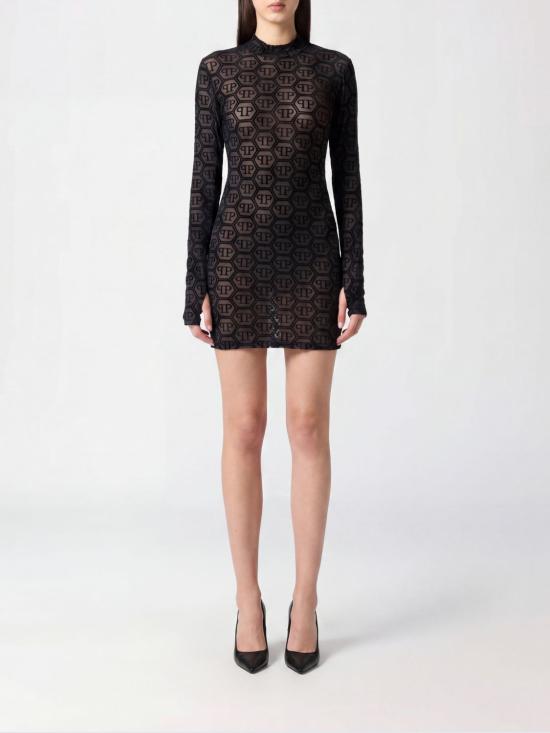 26SS 필립 플레인 숏 원피스 SAFCWRG3448PTE003N 02 Black