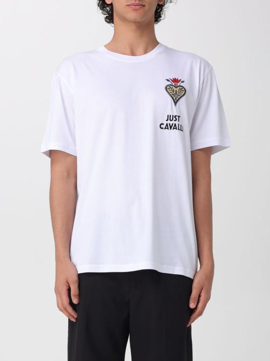 26SS 저스트까발리 반팔 티셔츠 80OAHE24CJ110 003 White