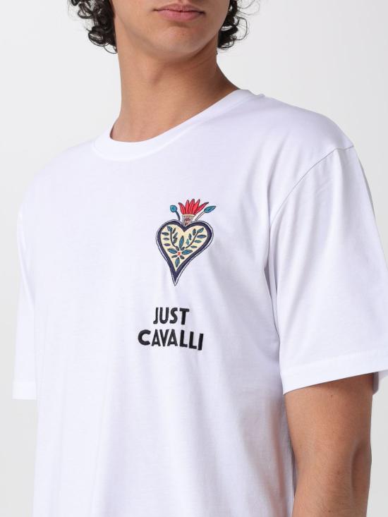 26SS 저스트까발리 반팔 티셔츠 80OAHE24CJ110 003 White - JUST CAVALLI