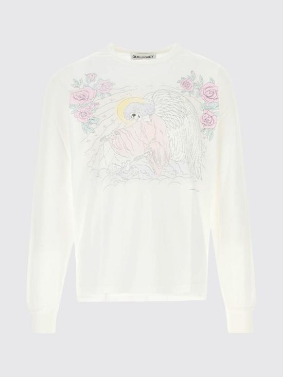 26SS 아워레가시 크루즈 롱슬리브 폴른 엔젤 프린트 M2266CFP White - OUR LEGACY