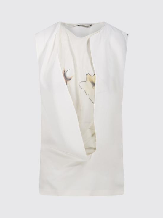 26SS 스포트막스 민소매 티셔츠 2612191043600 001 White - SPORTMAX