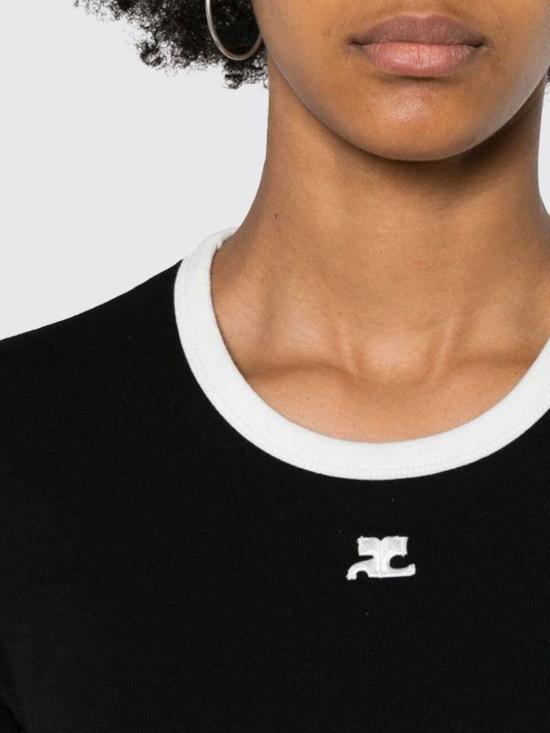 26SS 쿠레쥬 반팔 티셔츠 VESJT020JS0070 9901 Black - COURREGES