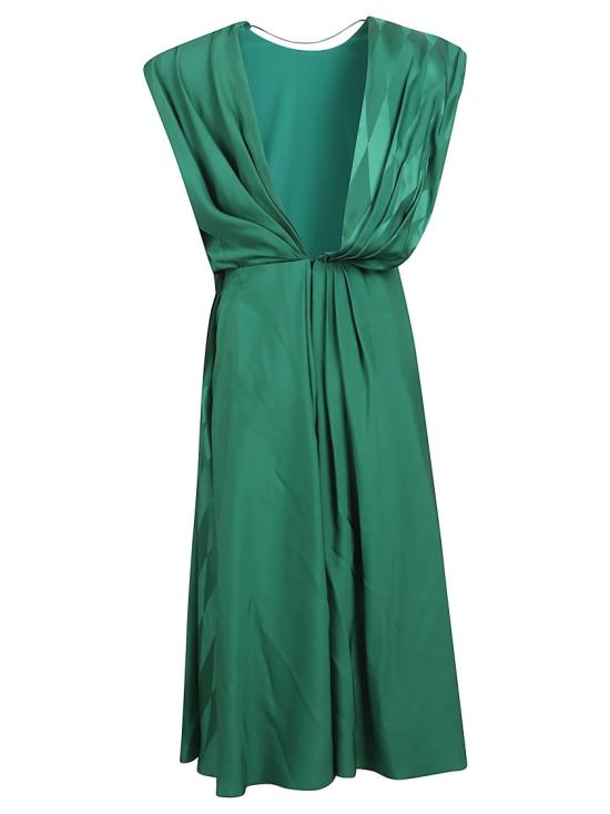26SS 베르사체 미디 원피스 10251301A182341GC50 Green - VERSACE