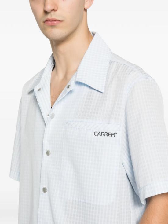 26SS 카레르 반팔 셔츠 BECK SHORT SLEEVE CHECKS SHIRT BLUE Blue - CARRER
