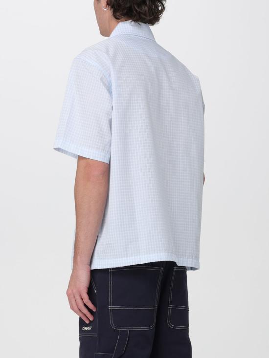 26SS 카레르 반팔 셔츠 BECK SHORT SLEEVE CHECKS SHIRT BLUE Blue - CARRER
