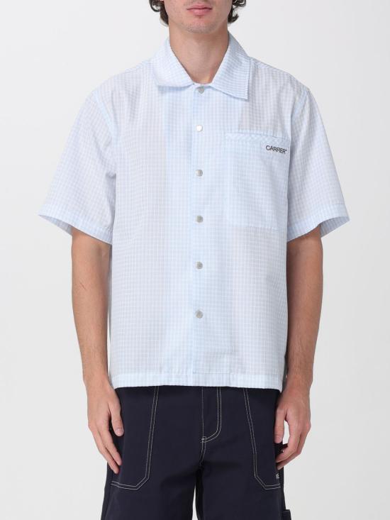 26SS 카레르 반팔 셔츠 BECK SHORT SLEEVE CHECKS SHIRT BLUE Blue